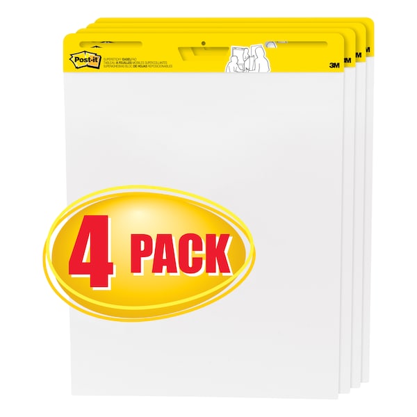 Post-It Easel Pad, 25" x 30", Self Stick Sheets, 30 Sheets/Pad, PK4 559VAD4PK - main
